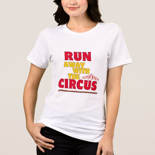 En Tri-matière Coureur Échappé avec le T-Shirt de Cirque (Recto)