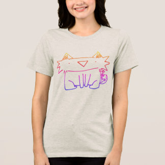 En Tri-matière Croquis T-shirt Rainbow Cat