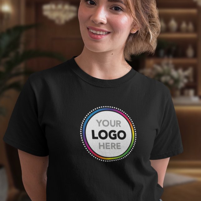 En Tri-matière Custom Women's Business T-Shirt - Add Your Logo (Créateur téléchargé)