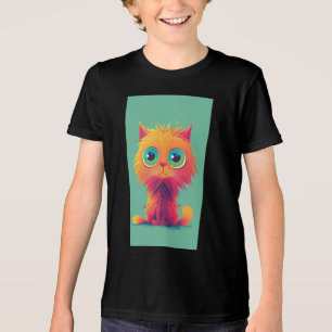 En Tri-matière Cute Colorful Kitten Illustration – Kids T-Shirt  