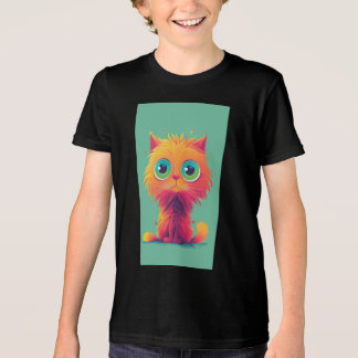 En Tri-matière Cute Colorful Kitten Illustration – Kids T-Shirt |