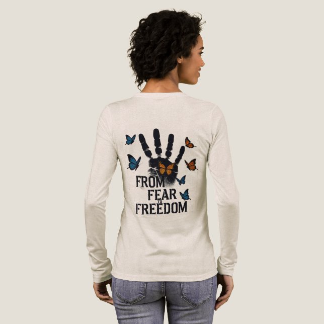 En Tri-matière De la peur à la liberté - T-shirt Abus domestique (Verso complet)