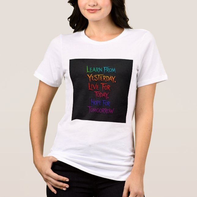 En Tri-matière Design de t-shirt pour filles (Recto)