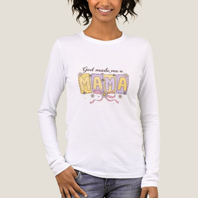 En Tri-matière DIEU m'a fait Maman  T-Shirt (Recto)
