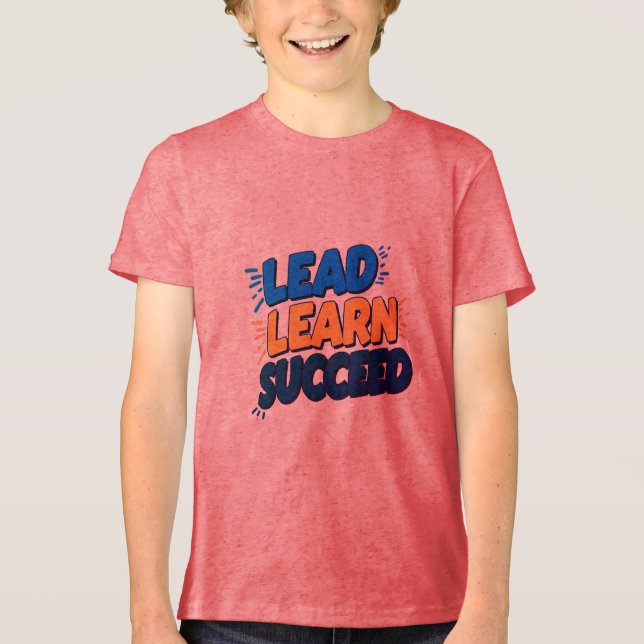 En Tri-matière "Diriger, apprendre, réussir : T-shirt masculin mo (Recto)