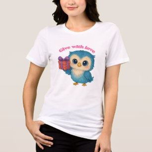 En Tri-matière Donner avec amour - Message de coeur T-shirt