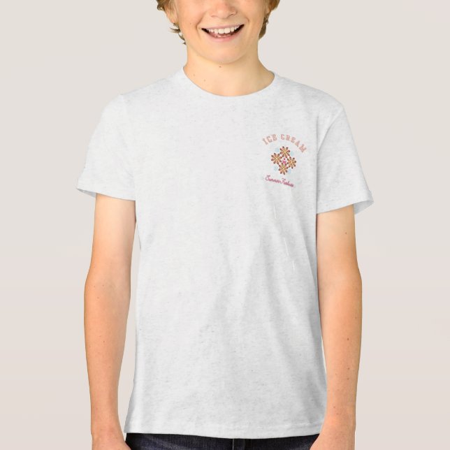En Tri-matière Douces Vibrations d'Été – T-Shirt avec Logo de Gla (Recto)