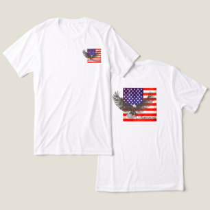 En Tri-matière Drapeau américain et ligne d'aigle t-shirt America