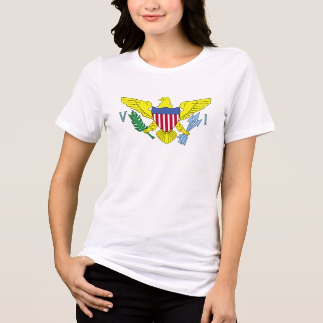 En Tri-matière Drapeau des îles Vierges T-Shirt (Recto)