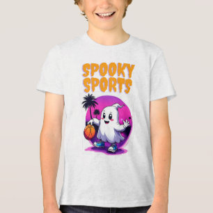 En Tri-matière Éffrayant Sports Enfants Halloween T-Shirt - Drôle