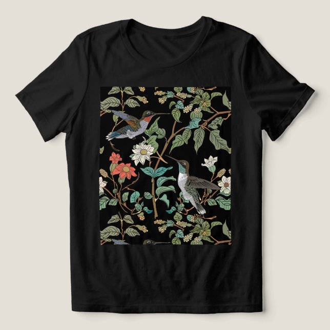 En Tri-matière Elegant Hummingbird T-shirt (Design Recto)