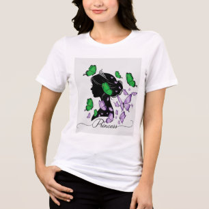 En Tri-matière Élégant T-shirt "Princesse des papillons" Prince