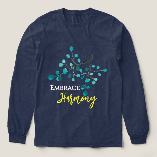 En Tri-matière Embrace Harmony Abstract Branches T-Shirt (Motif devant)