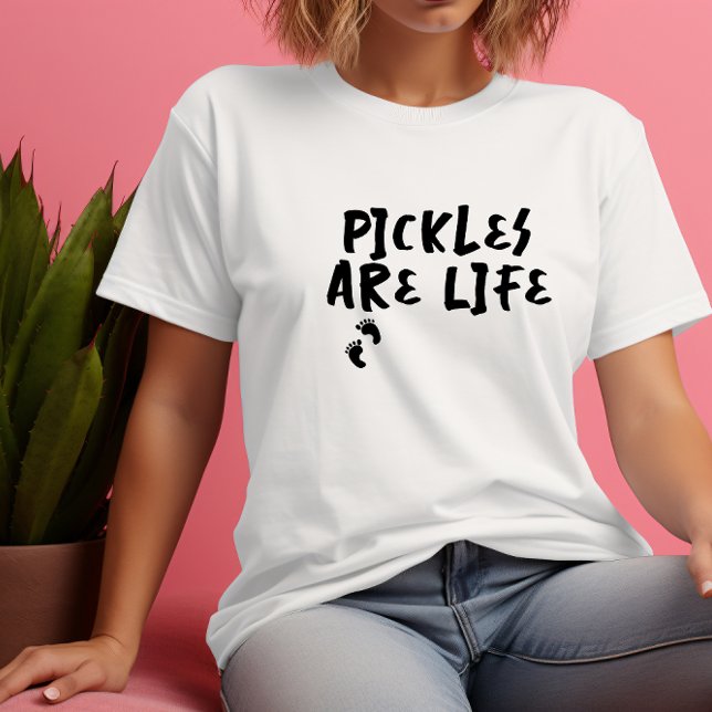 En Tri-matière Empreinte de grossesse humoristique noir T-shirt (Créateur téléchargé)