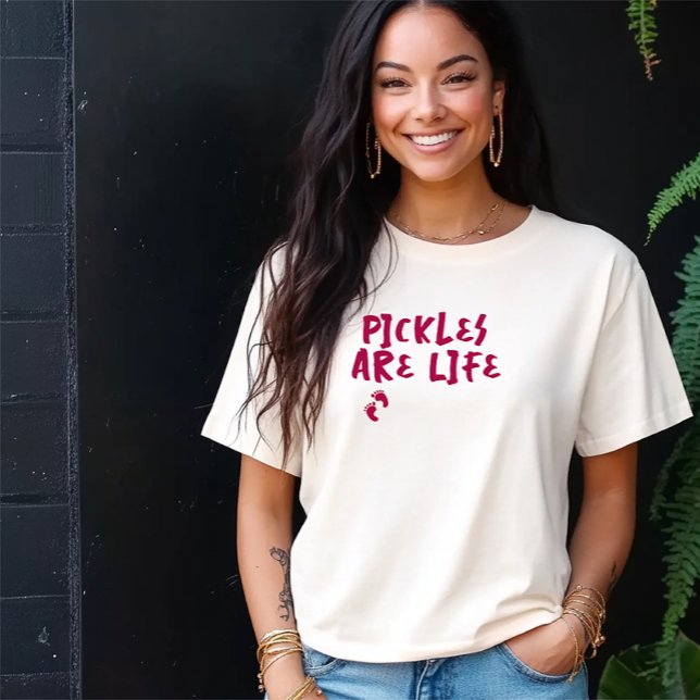 En Tri-matière Empreinte gestuelle humoristique bordeaux T-shirt (Créateur téléchargé)