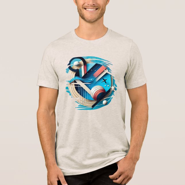 En Tri-matière Ethereal Echo - T-shirt Art numérique (Recto)