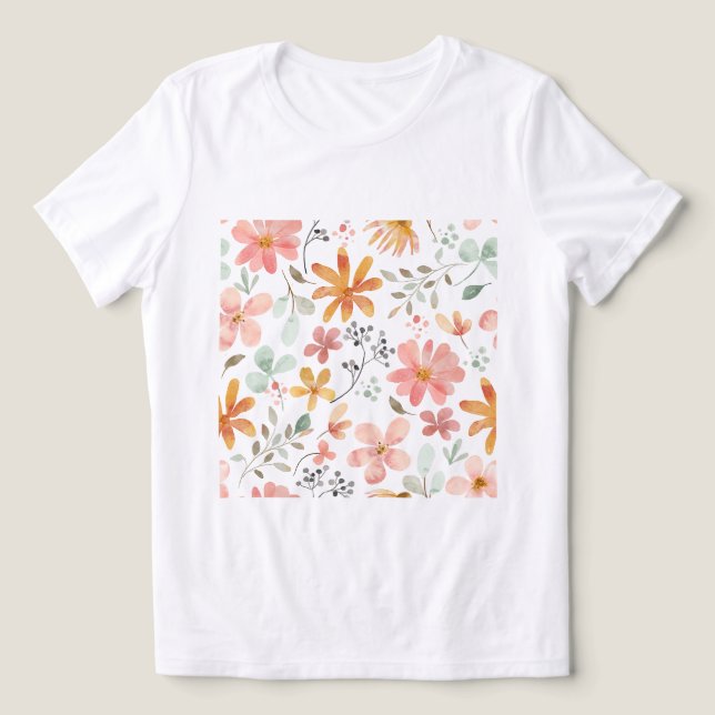 En Tri-matière Faites votre propre T-shirt Artsy Flowers Téléchar (Design Recto)