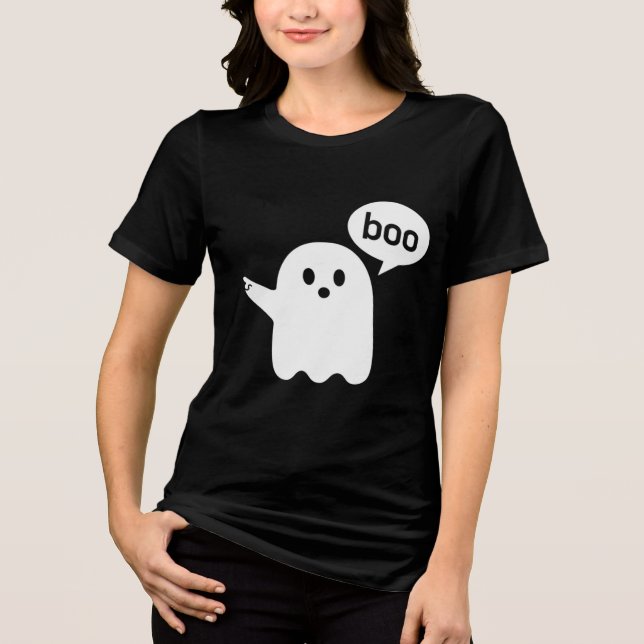 En Tri-matière Fantôme de désapprobation drôle T-shirt graphique (Recto)