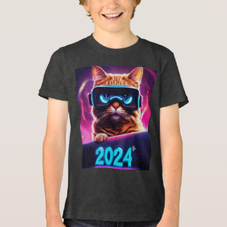 En Tri-matière Feline Future : T-shirt VR Vision 2024