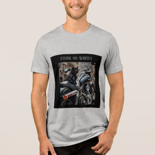 En Tri-matière Feline sur T-shirt roue