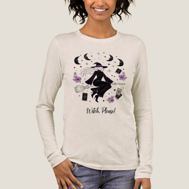 En Tri-matière Feminist Witch Halloween T-Shirt | “Witch Please " (Recto)