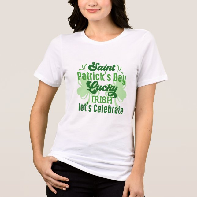 En Tri-matière fêter la journée st patrick`s T-shirt (Recto)