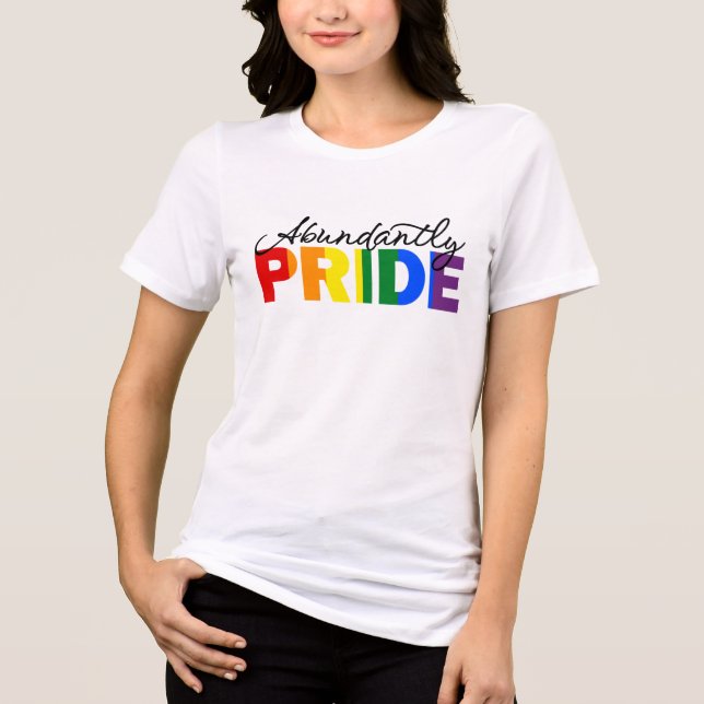 En Tri-matière Fière de l'arc-en-ciel d'être gay T-shirt (Recto)