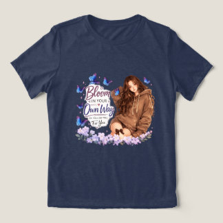 En Tri-matière Fleurissez à Votre Manière T-Shirt Papillon Fille