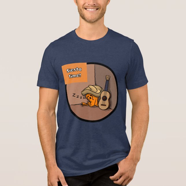 En Tri-matière Frijole Frog Siesta Men's Navy Blue T-Shirt (Recto)