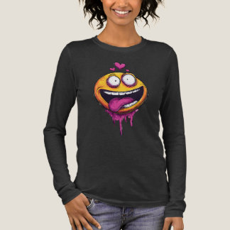 En Tri-matière Funny Crazy Love Emoji Graphic T-Shirt – Drôle