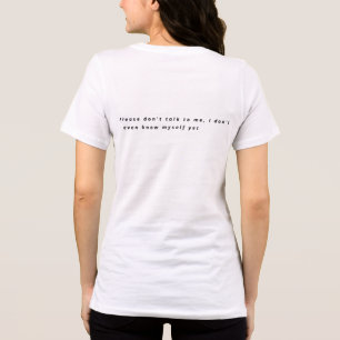 En Tri-matière Funny Introvert Quote T-shirt - Please don't talk