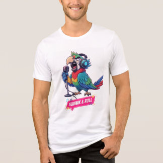 En Tri-matière Funny Parrot chanter Karaoke T-Shirt