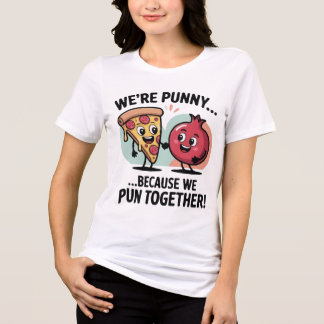 En Tri-matière Funny Punny Couple T-Shirt | Cute Food Love