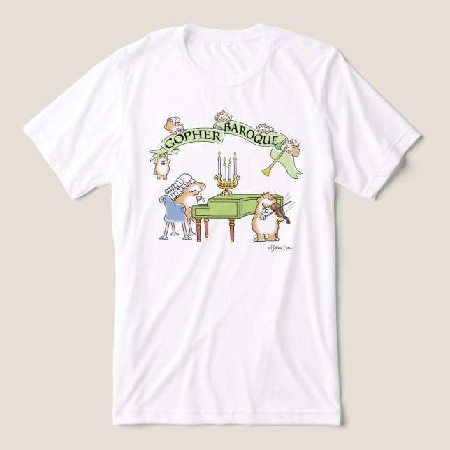 En Tri-matière GOPHER BAROQUE par Sandra Boynton T-Shirt (Design Recto)