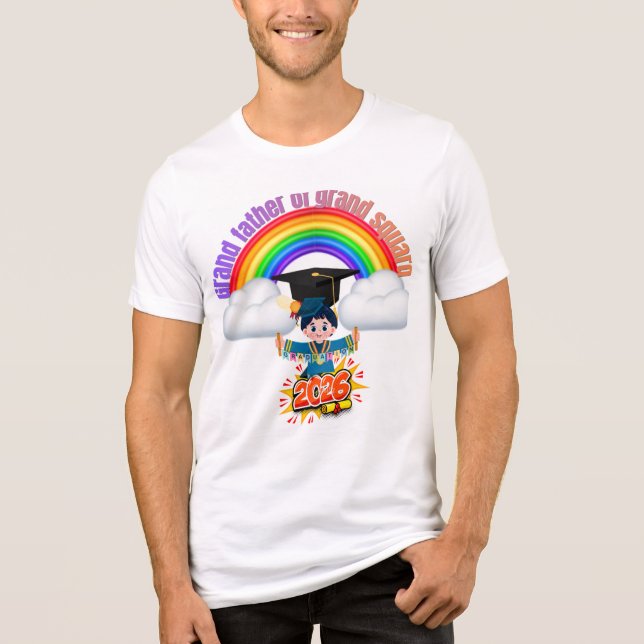 En Tri-matière Grad Squad 2026 Rainbow Family Matching T-Shirt fo (Recto)