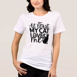 En Tri-matière Halloween Crâne noir Chat amour T-shirt design