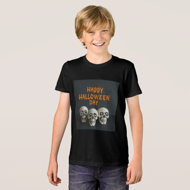 En Tri-matière "Happy Halloween T-shirt pour enfants" (Recto plein)