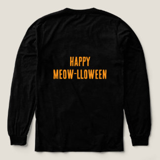 En Tri-matière Happy Meow-lloween T-shirt à long feutre