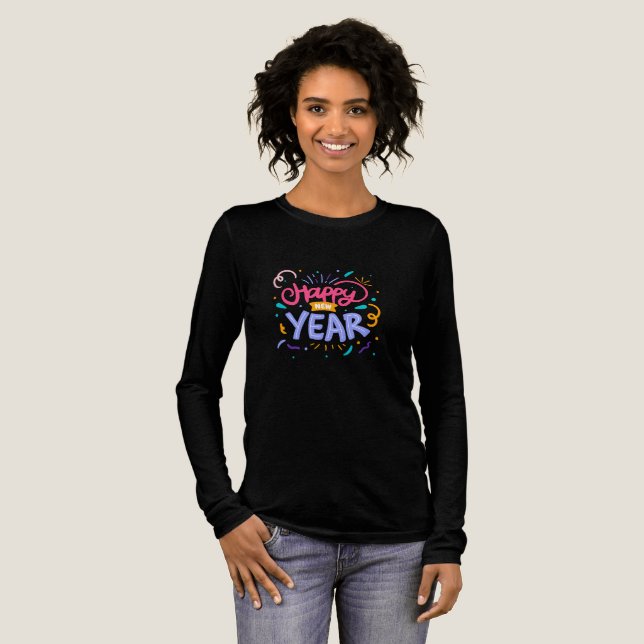 En Tri-matière Happy New Year t-shirt (Recto complet)