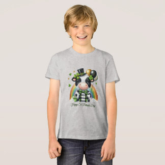 En Tri-matière Happy St. Patrick’s Kid’s T-shirt with Back Print