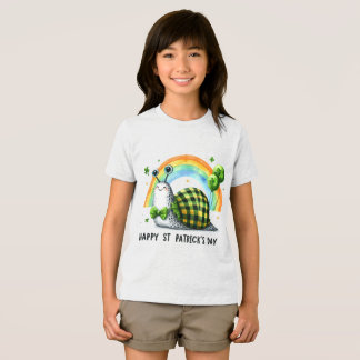 En Tri-matière Happy St. Patrick’s Kid’s T-shirt with Back Print