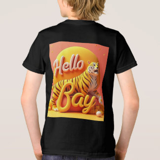 En Tri-matière "Hello Bay - Design tendance T-shirt pour enfants"