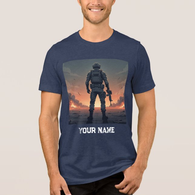 En Tri-matière Heroic Soldier Back View T-Shirt (Recto)