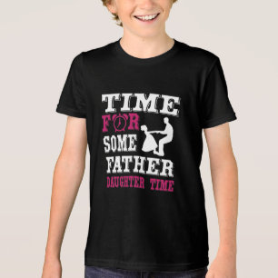 En Tri-matière Heure de la T-shirt de la Fille-Père