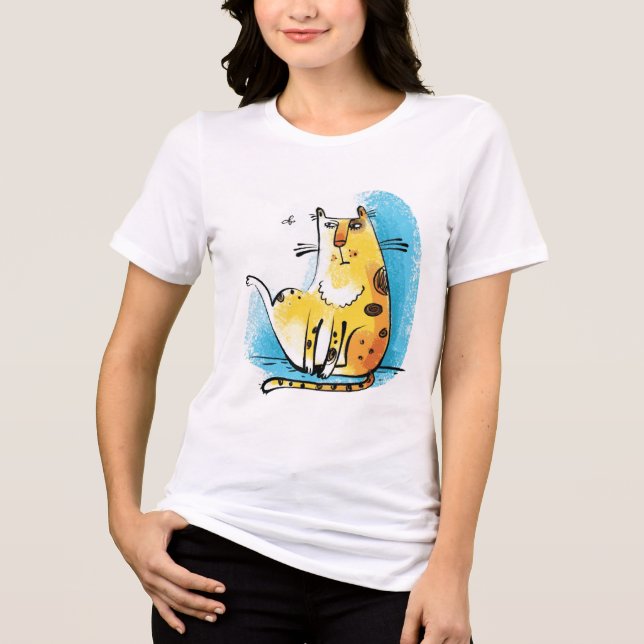 En Tri-matière Histoires de chats sur votre T-shirt (Recto)