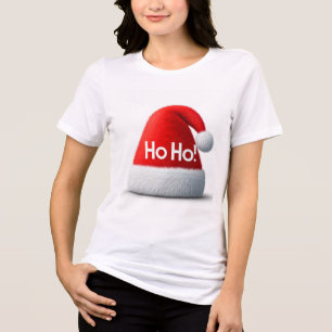 En Tri-matière "Ho Ho Ho Christmas T-Shirt femmes - Amusant