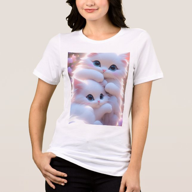 En Tri-matière "Humeur Miaou Activée _ T-Shirt à Design Aesthetic (Recto)