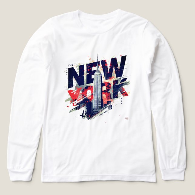 En Tri-matière I Heart NYC" T-shirt - Casual New York City Urban  (Motif recto)