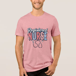 En Tri-matière Infirmière diplômée modèle de t-shirt vintage vect