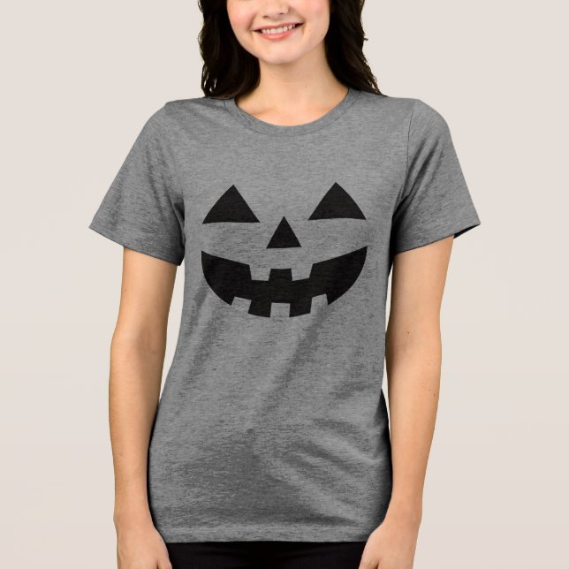 En Tri-matière Jack-o'-lantern Smile T-shirt Citrouille Halloween (Recto)